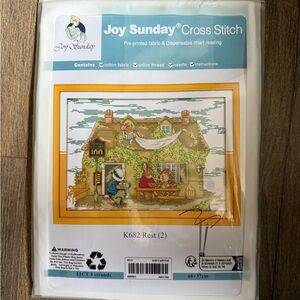 “Rest 2" cozy cottage Counted Cross Stitch Kit by Joy Sunday Color Coded Chart J